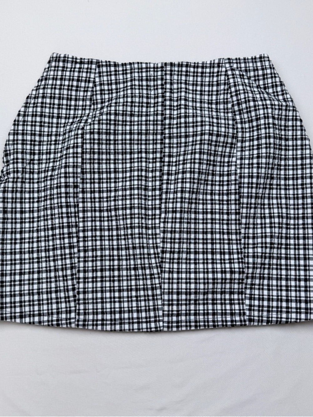 BDG Black & White Plaid Mini Skirt - Picture 2 of 8